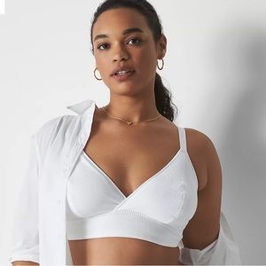 Cacique Rib Triangle Longline Bralette Size 18/20- Brown